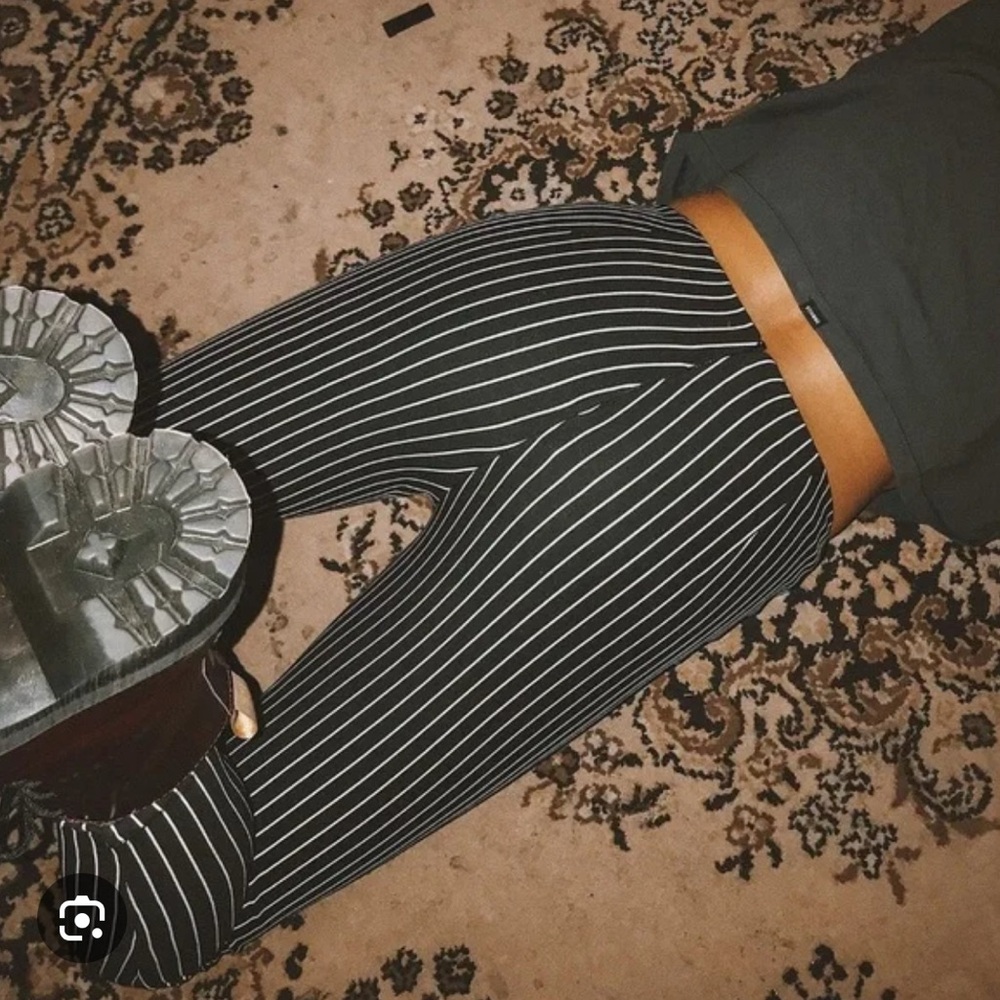 Princess Polly Black and White Pinstripe Pants